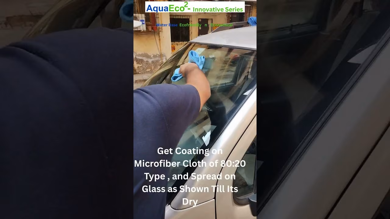 Windshield protection coating in use